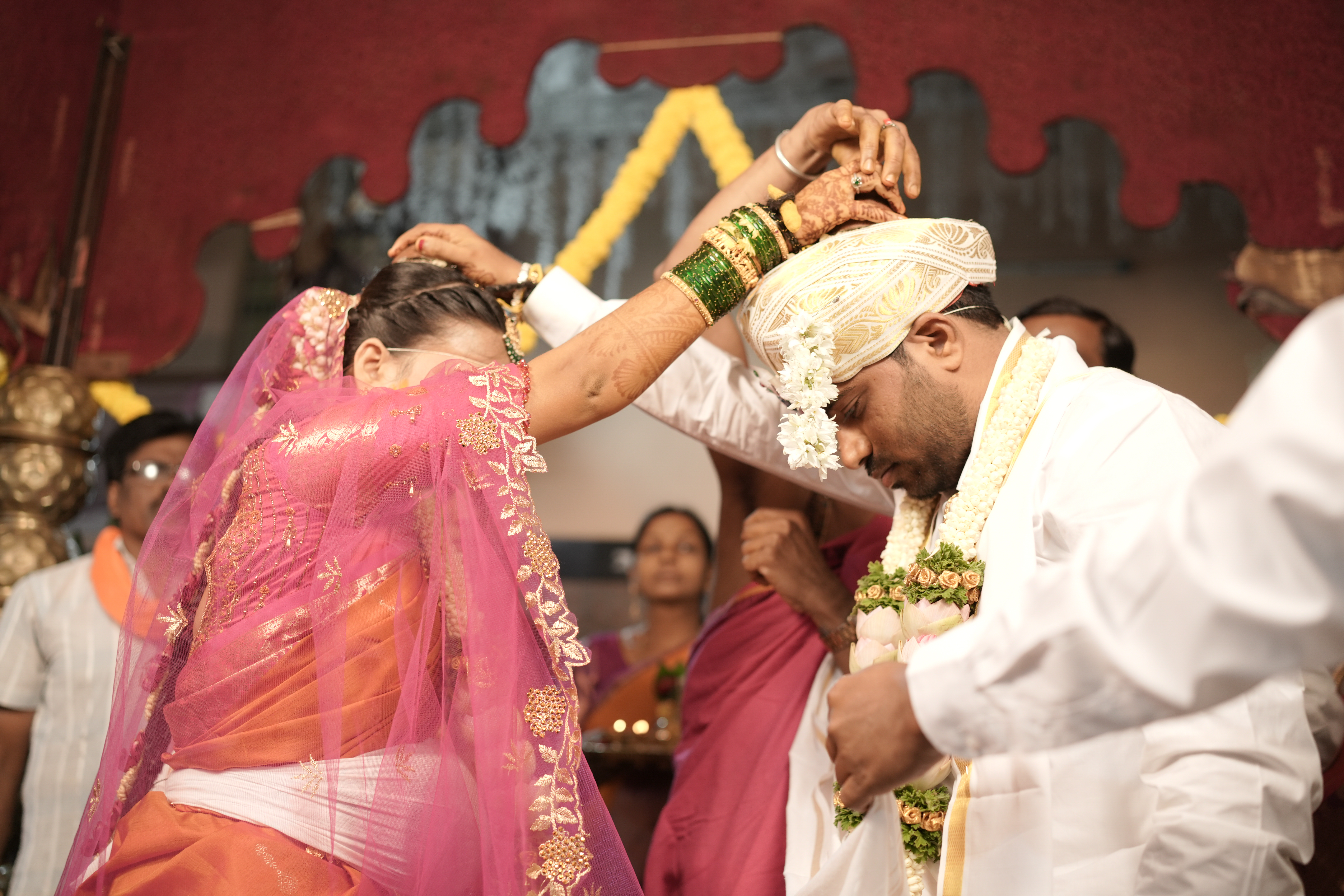 Couple During South Indian Marriage Ceremony